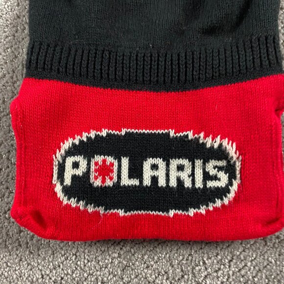 Vintage Polaris Snowmobile Knit Balaclava Beanie Ski Hat Toque Made in the USA - Picture 2 of 7